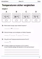 Vorschau - Arbeitsblätter - Temperatur und Wärme Basisscreening Klasse 7–8 - Seite 2
