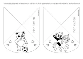 Vorschau - Mal- und Bastelvorlagen - Pandaklasse - Ecklesezeichen (Klassentier) - Seite 3