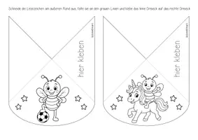 Vorschau - Mal- und Bastelvorlagen - Bienenklasse - Ecklesezeichen (Klassentier) - Seite 3
