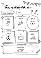 Vorschau - Arbeitsblätter - Trouve quelqu`un qui_Kunstfüchsin - Deckblatt