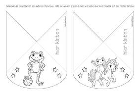 Vorschau - Mal- und Bastelvorlagen - Froschklasse - Ecklesezeichen (Klassentier) - Seite 3