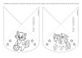 Vorschau - Mal- und Bastelvorlagen - Waschbärenklasse - Ecklesezeichen (Klassentier) - Seite 3