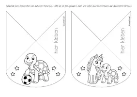 Vorschau - Mal- und Bastelvorlagen - Schildkrötenklasse - Ecklesezeichen (Klassentier) - Seite 3