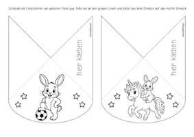 Vorschau - Mal- und Bastelvorlagen - Hasenklasse - Ecklesezeichen (Klassentier) - Seite 3