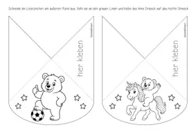 Vorschau - Mal- und Bastelvorlagen - Bärenklasse - Ecklesezeichen (Klassentier) - Seite 3