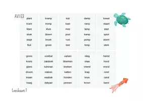 Voorbeeld - Leesblaadjes niveau AVI start - E4 50 leesblaadjes - Voorblad