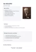 Vorschau - Arbeitsblätter - Maurice Ravel – Der Boléro | Merkblatt & Wissensüberprüfung - Deckblatt