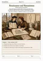 Vorschau - Arbeitsblätter - Renaissance Humanismus Basisscreening Klasse 7–8 - Deckblatt
