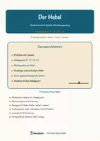 Vorschau - Arbeitsblätter - Der Hebel – Prüfungstraining Physik (Klasse 8) - Seite 1