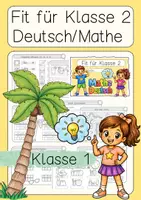Vorschau - Arbeitsblätter - Fit für Klasse 2 Deutsch Mathe Kl 1 Ferienheft Wiederholung - Deckblatt