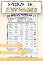 Vorschau - Merkblätter - Englisch Zeitformen Merkblatt Spickzettel - Deckblatt