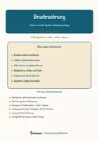 Vorschau - Arbeitsblätter - Bruchrechnung – Prüfungstraining Mathematik (Klasse 8) - Deckblatt