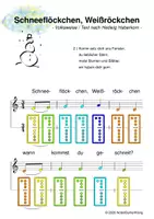 Vorschau - Arbeitsblätter - (A) Schneeflöckchen, Weißröckchen - Singen, Glockenspiel, Blockflöte / Kinderlieder - Spielend leichter Einstieg für Anfänger / Bunte Noten Rainbow A - Deckblatt