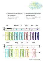 Vorschau - Arbeitsblätter - (A) Schneeflöckchen, Weißröckchen - Singen, Glockenspiel, Blockflöte / Kinderlieder - Spielend leichter Einstieg für Anfänger / Bunte Noten Rainbow A - Seite 1