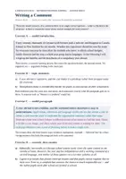 Vorschau - Arbeitsblätter - Englisch 11. Klasse - Comment/Summary/Focus on Language - Seite 1