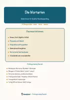 Vorschau - Arbeitsblätter - Die Wortarten – Prüfungstraining Deutsch (Klasse 8) - Seite 1