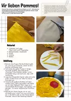 Vorschau - Mal- und Bastelvorlagen - Wir lieben Pommes! Anleitung für eine Pommes-Collage - Deckblatt