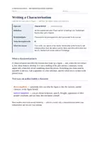 Vorschau - Arbeitsblätter - Englisch Oberstufe - How to Write A Characterisation - Deckblatt