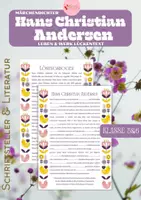 anteprima - Esercizi - Hans Christian Andersen – Märchendichter & Schriftsteller scritore e poeta delle fiabe Vita e lavoro - Pagina di copertina