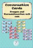 Vorschau - Spiele - Conversation Cards - Fragen und Kurzantworten mit can - Deckblatt