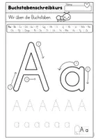 Vorschau - Arbeitsblätter - Buchstaben schreiben – Schreiblehrgang A–Z - Arbeitsblätter Grundschule - Seite 1