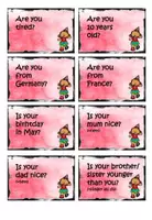 Vorschau - Spiele - Conversation Cards - Fragen und Kurzantworten mit (to) be - Seite 1