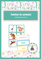 Vista previa - Tarjetas / Manipulativos - Familias de animales - Portada