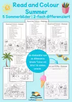 Vorschau - Arbeitsblätter - Englisch Sommer Materialpaket | English Summer, Holidays & Back to School Paket für nach den Sommerferien | Vocabulary, Reading, Writing & Games | Klasse 4/5/6 - Seite 1