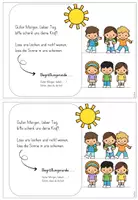 Vorschau - Arbeitsblätter - Schulbeginn - Morgenspruch - Gedicht am Morgen - Seite 1