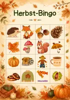 Vorschau - Spiele - Herbst-Bingo / spielerisches Herbstspiel für Kinder - Seite 1