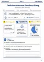 Vorschau - Arbeitsblätter - Desinformation Quellenprüfung Basisscreening Klasse 7–8 - Deckblatt