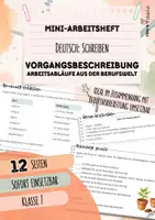 Vorschau - Arbeitsblätter - Vorgangsbeschreibung – Berufe-Spezial | Arbeitsvorgänge Schritt für Schritt beschreiben | 12 Seiten Mini-Arbeitsheft | Klasse 7 | Berufsvorbereitung | Büchlein - Deckblatt