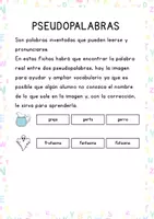 Vista previa - Hojas de trabajo - PSEUDOPALABRAS. ENCONTRAR LA REAL - página 1