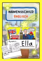 Vorschau - Stundenentwürfe - Namensschild für Englisch zum Aufstellen! - Deckblatt