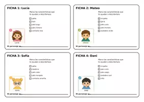 Vista previa - Unidades / Secuencias / Situaciones de Aprendizaje - Quien es quien con tablero e instrucciones de juego - página 1