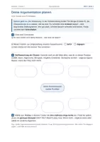 Vorschau - Arbeitsblätter - Deine Argumentation planen – Deutsch 6/7 - Seite 1