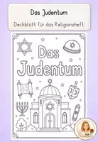 Vorschau - Arbeitsblätter - Judentum – Deckblatt für das Religionsheft | Religion Klasse 3–4 - Deckblatt