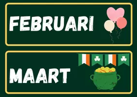 Voorbeeld - Maanden van het jaar kaarten voor kalender - Pagina 1