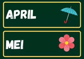 Voorbeeld - Maanden van het jaar kaarten voor kalender - Pagina 2