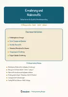 Vorschau - Arbeitsblätter - Ernährung und Nährstoffe – Prüfungstraining Biologie (Klasse 8) - Seite 1