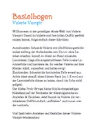 Vorschau - Mal- und Bastelvorlagen - Bastelbogen: Anziehpüppchen „Valerie Vampir“ - Seite 1