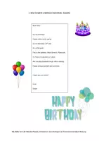 Vorschau - Arbeitsblätter - Writing a birthday invitation - differenziert - Deckblatt
