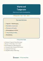 Vorschau - Arbeitsblätter - Wärme und Temperatur – Prüfungstraining Physik (Klasse 8) - Deckblatt