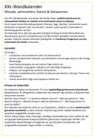 Vorschau - Poster - XXL-Wandkalender Grundschule – Jahreskalender | Monate, Jahreszeiten, Datum & Zeitspannen - Seite 1