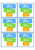 Voorbeeld - Wie ben ik kennismaking / energizer - Voorblad