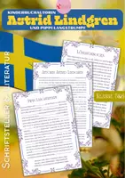 anteprima - Esercizi - Astrid Lindgren e PIPPI CALZELUNGHE – Leseverständis & Lückentexte - Pagina di copertina