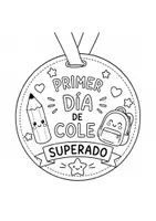 Vista previa - Hojas de trabajo - Medallas primer día de cole - página 3
