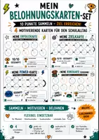 Vorschau - Arbeitsblätter - Belohnungssystem – 6 Belohnungskarten zum Punkte sammeln | Motivation & positive Verstärkung - Deckblatt