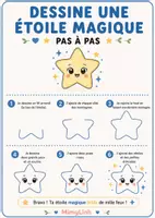 Aperçu - Apprentissages en autonomie - 10 fiches de dessin pas à pas avec Lumi et Pépin - Page 3
