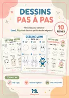 Aperçu - Apprentissages en autonomie - 10 fiches de dessin pas à pas avec Lumi et Pépin - Page de couverture